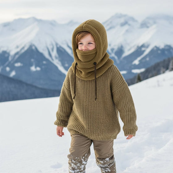 Kinder 3-In-1 Fleece Winterhaube