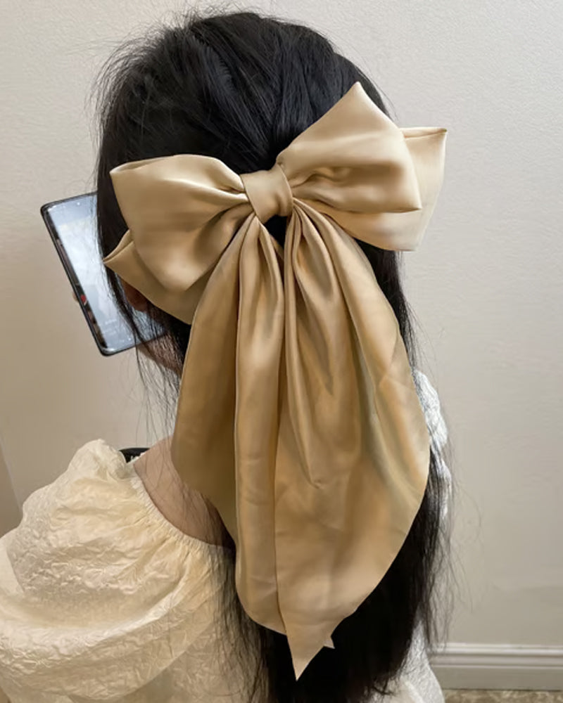 🔥 Große Schleife Haarspange Für Damen – Hochzeit & Alltag Pferdeschwanz Accessoire Mit Langem Ende