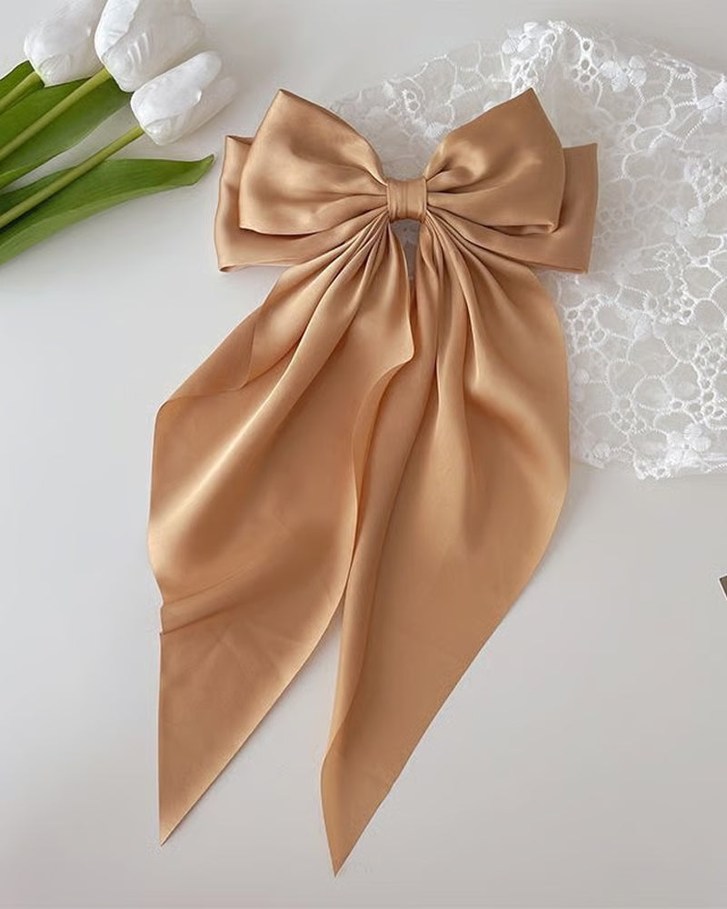 🔥 Große Schleife Haarspange Für Damen – Hochzeit & Alltag Pferdeschwanz Accessoire Mit Langem Ende