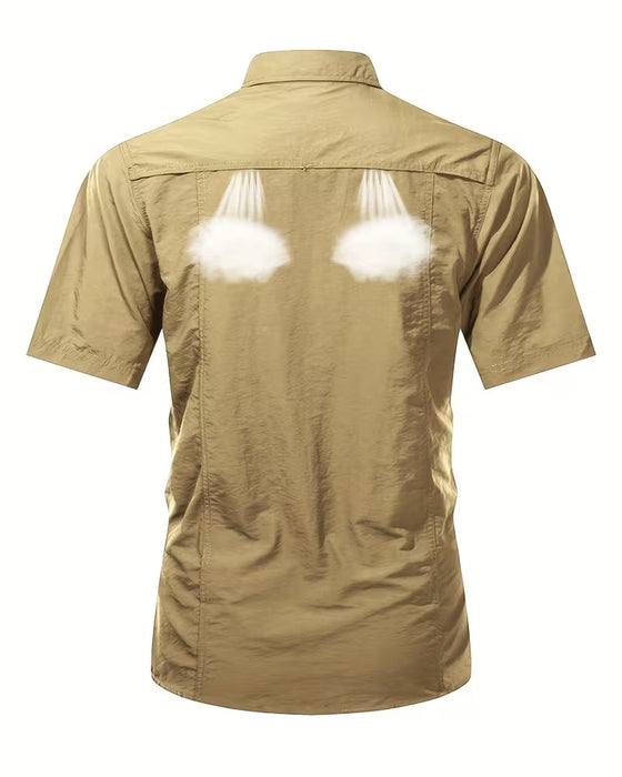 Hemd Aus Atmungsaktivem Material Kurzarm Lässiger Look