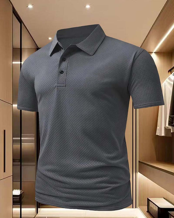 T-Shirts Revers Knopfleiste Knopf