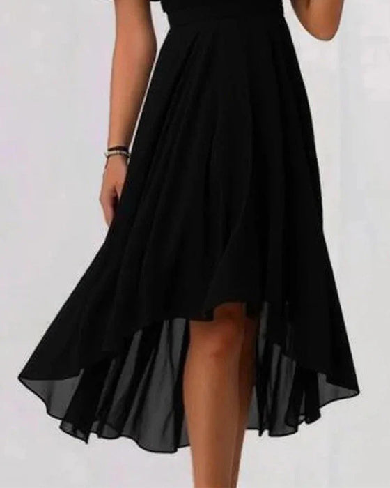 Kleid Mesh Patchwork Unregelmäßig