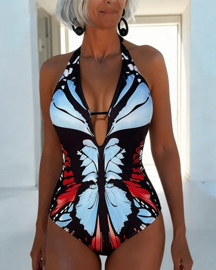 One-Piece Schmetterling Druck Halter