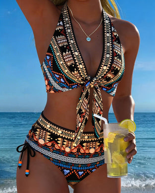 Bikini Bohemian Geometrisch Halter