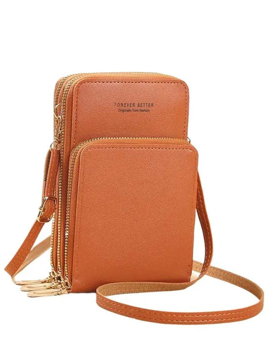 Unifarbene Mode Crossbody Telefon Tasche