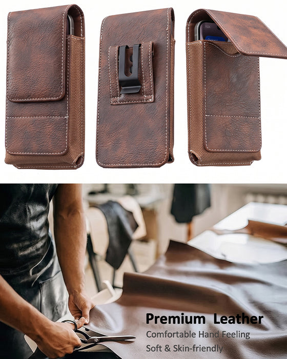🔥 Gürteltasche Handy-Holster 📱 Mehrfachtasche Lederholster Mit Kartenhalter