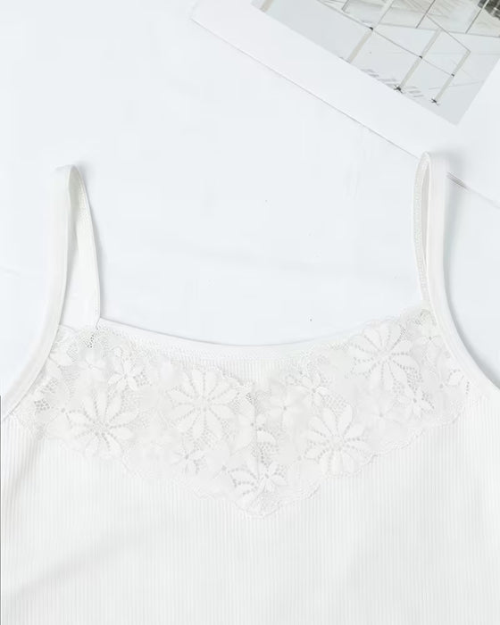 Tank Top Spitze Rücken Spaghettiträger