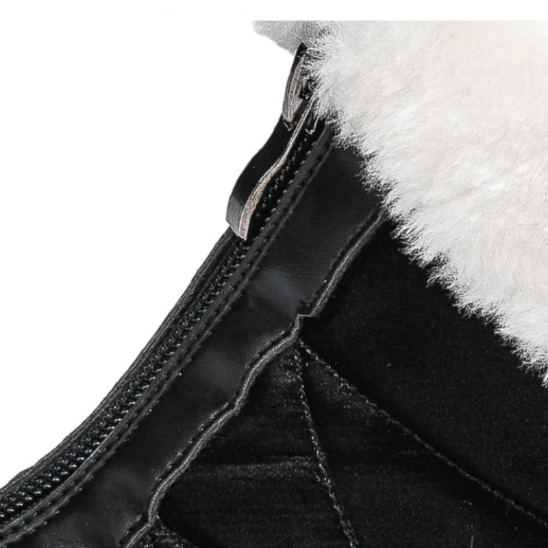 rutschfeste warme Schneestiefel mit Reißverschluss für Damen