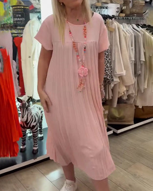 Kleid Plissiert Locker Plus Size