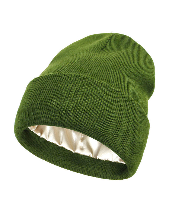 Einfarbige Strickmütze