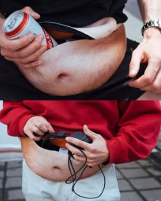 Lustige Bauchtasche – Realistische Bauchtasche als Gag
