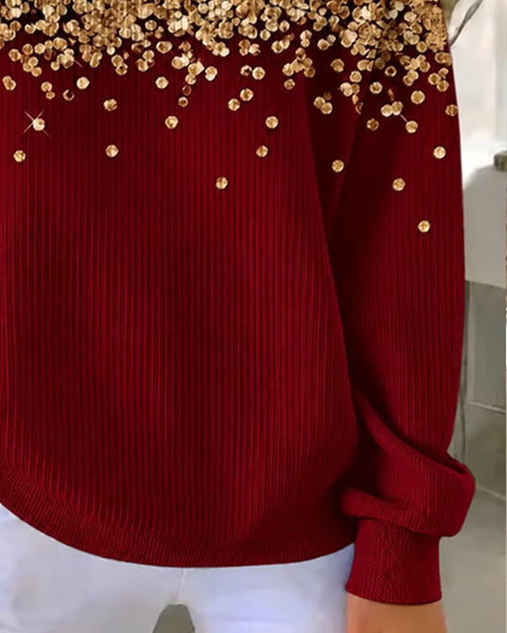 Sweatshirt Leopard Druck Mode Lässig