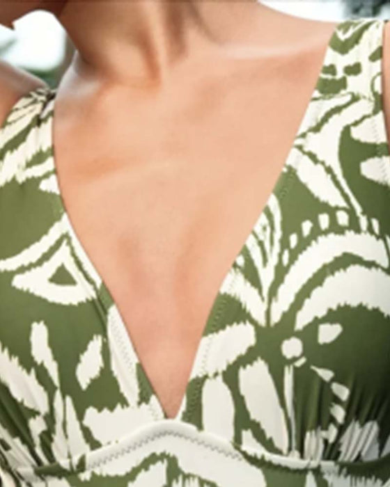One-Piece Botanisch Druck Twist