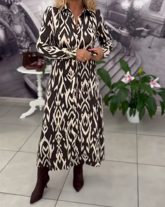 Kleid Mit Geometrischem Muster Merkmal