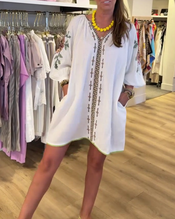 Kleid Boho Kurz Locker