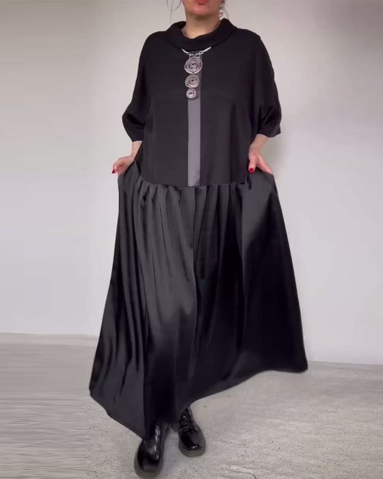 Kleid modischer Streetstyle Stehkragen