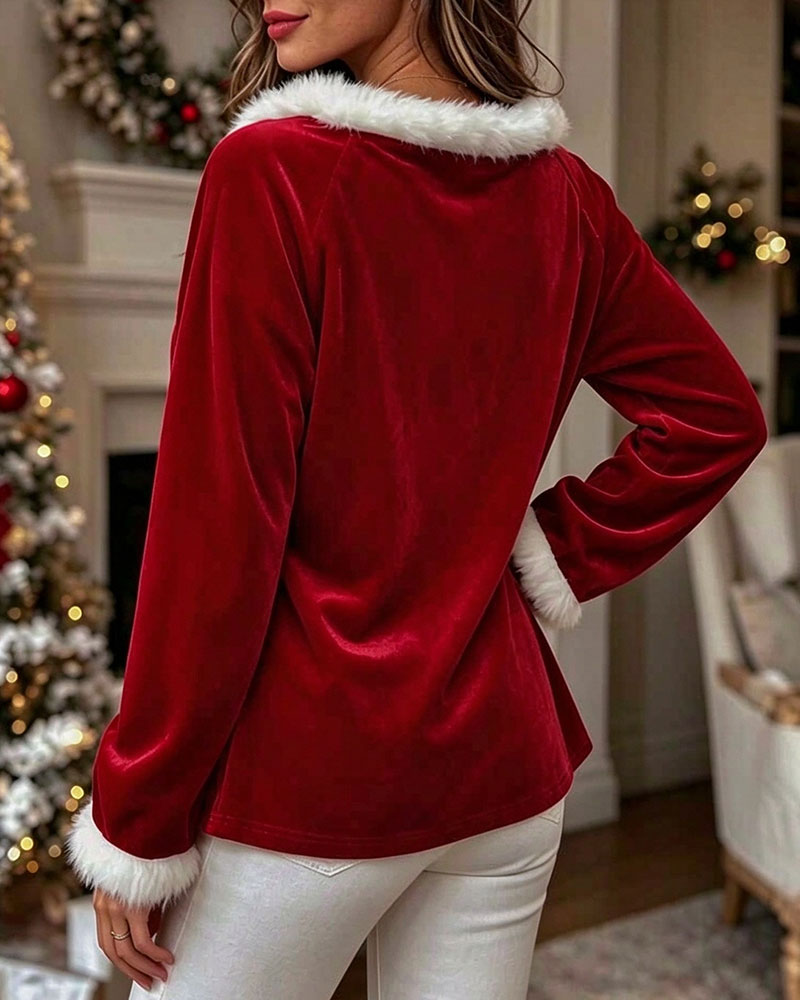 Top Weihnachten Plüsch Pelz Kragen