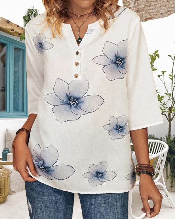 T-Shirt Halbarm bedruckt lässig