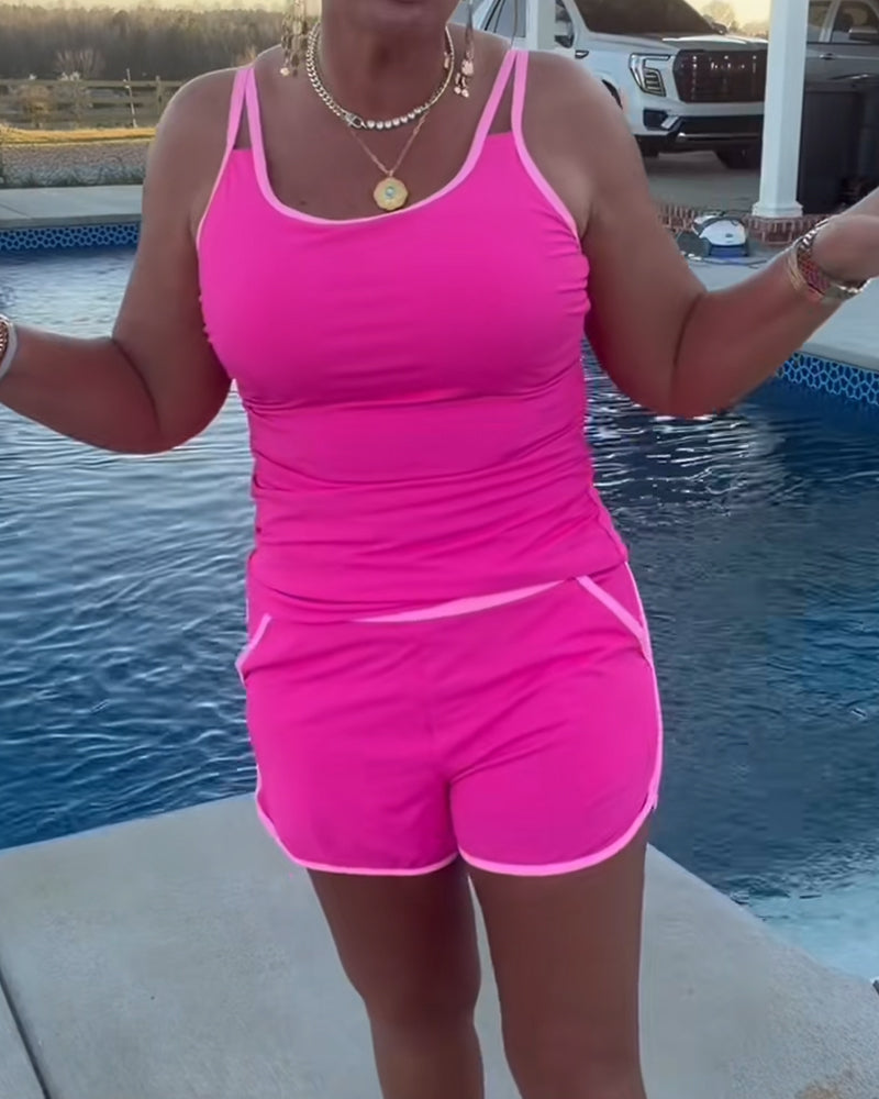 Tankini Mit Farbkontrast Paspelierung Und Biese