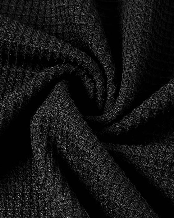 Top Mit Waffelstricktextur, Raglansärmeln Und Farbblock-Design