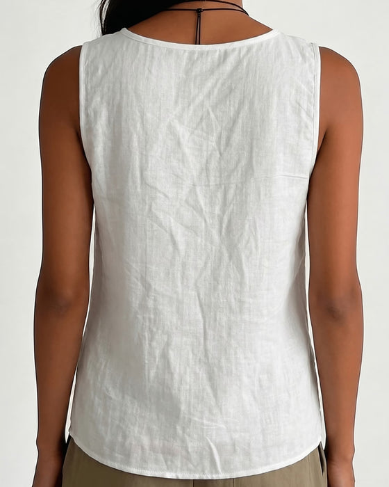 Tank Top Metallring Knopf