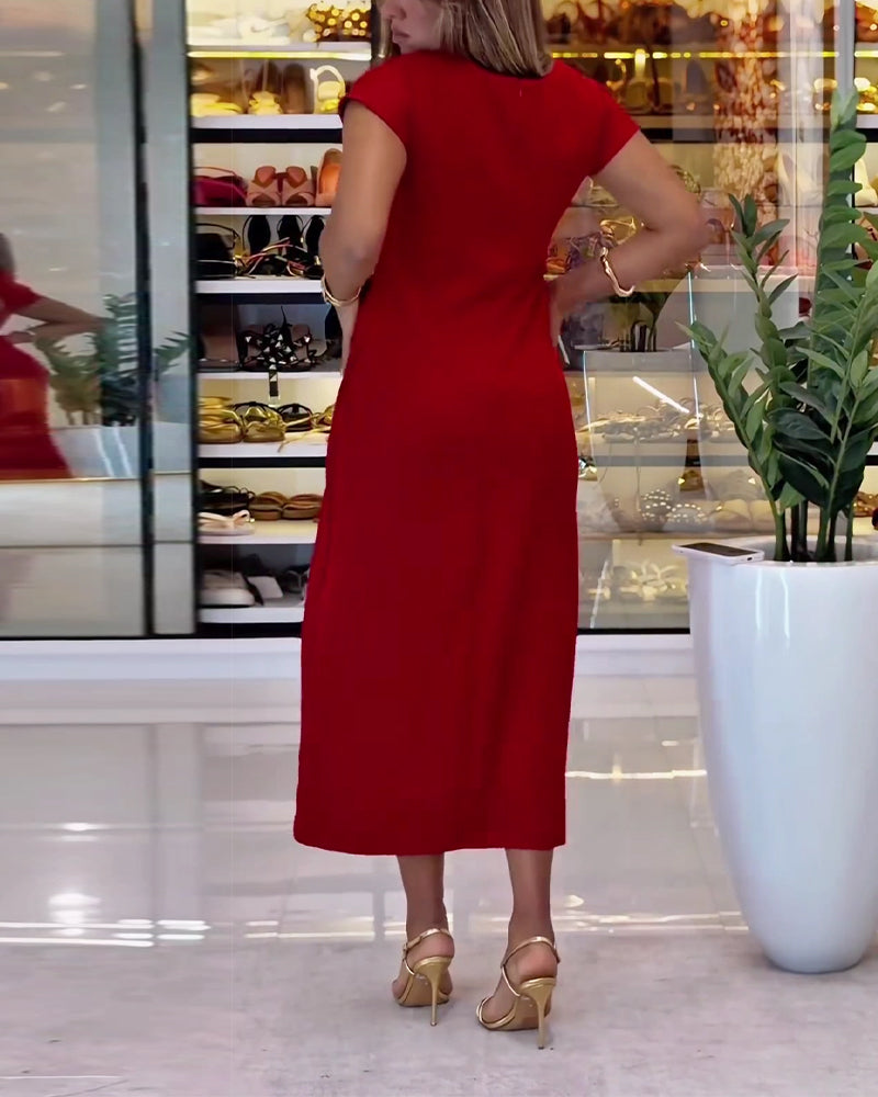 Kleid Elegant tailliert Schlitz