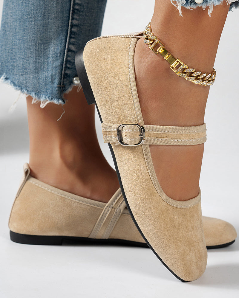 Damen Vintage Klassisch Elegant Quadratische Zehe Klassische Mary Jane Schuhe