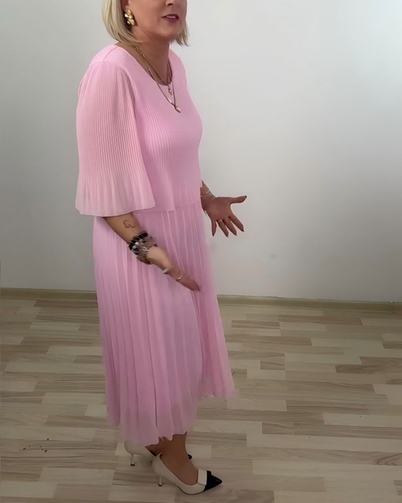 Kleid Gefaltet Mittelarm