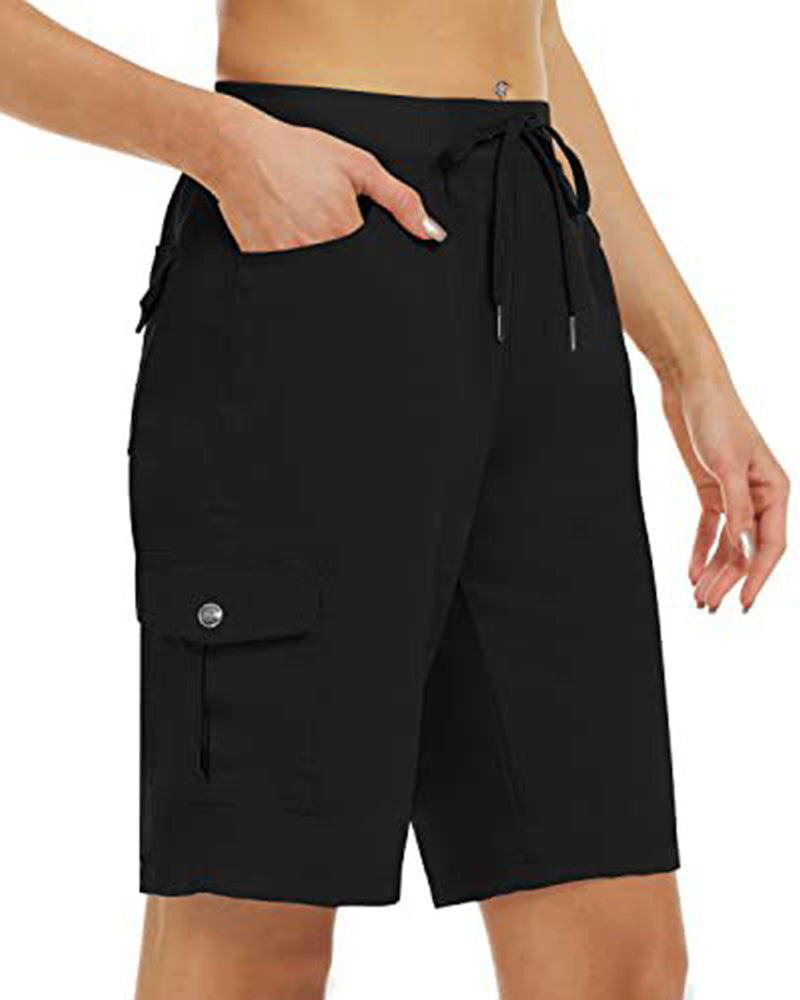 Damen Shorts Schnelltrocknende Cargoshorts Mit Taschen