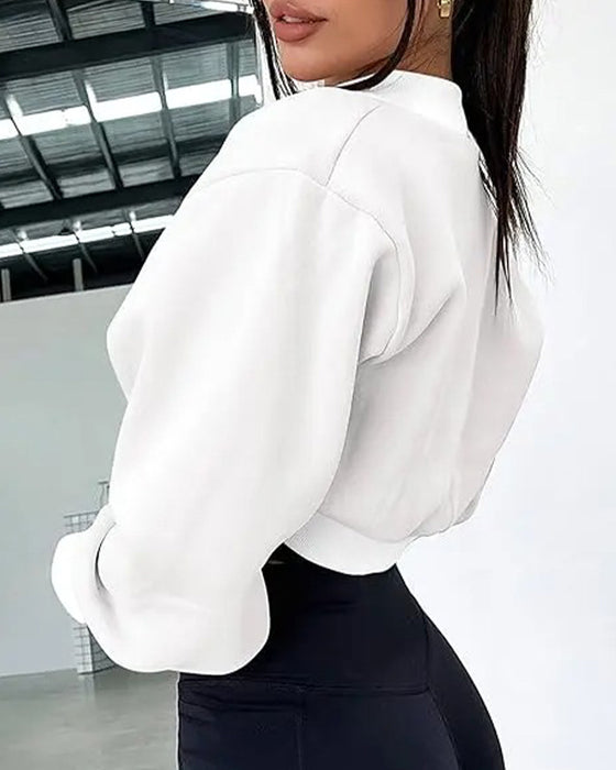 Sweatshirt Kurzer Umhang Mit Kapuze