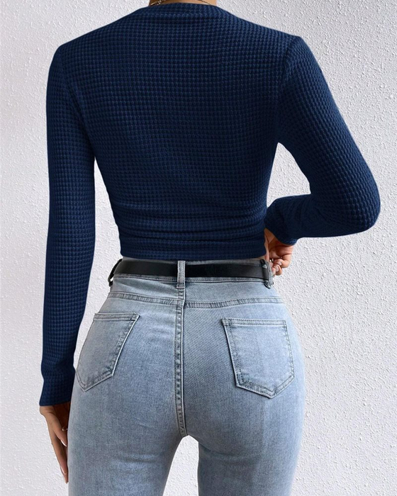 Oberteil Slim Fit Vielseitig Langarm