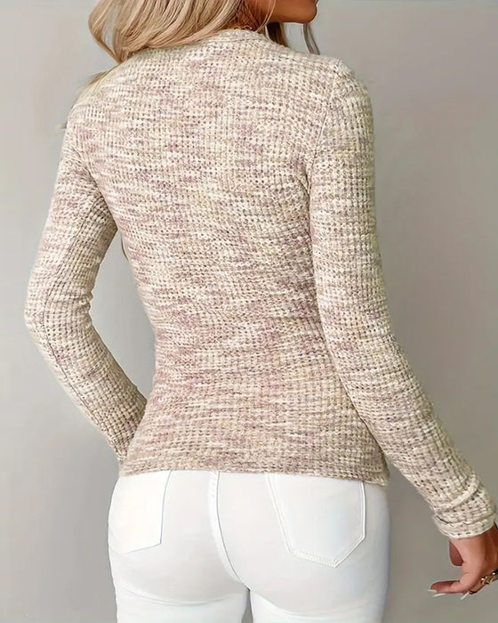 Top Reißverschlusskragen Slim Fit