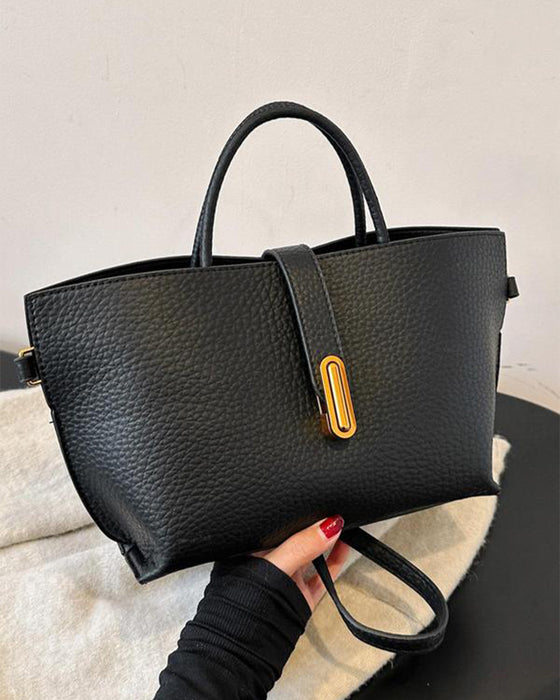 Damen elegante einfarbige französische Stil Handtasche