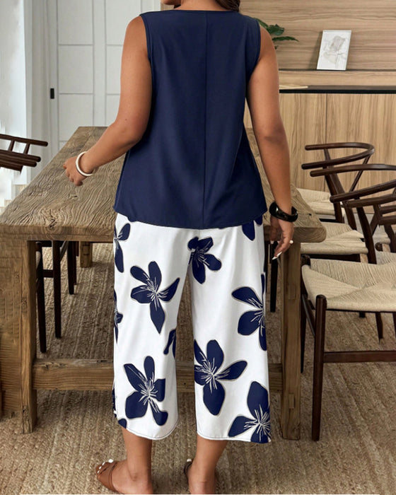 Set Elegant Print Ärmellos