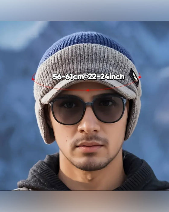Winter Winddichte Thermische Mütze Mit Schirm