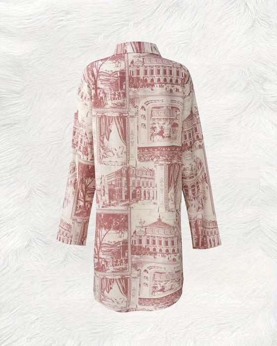 Kleid Locker Unregelmäßig Hemd Kragen