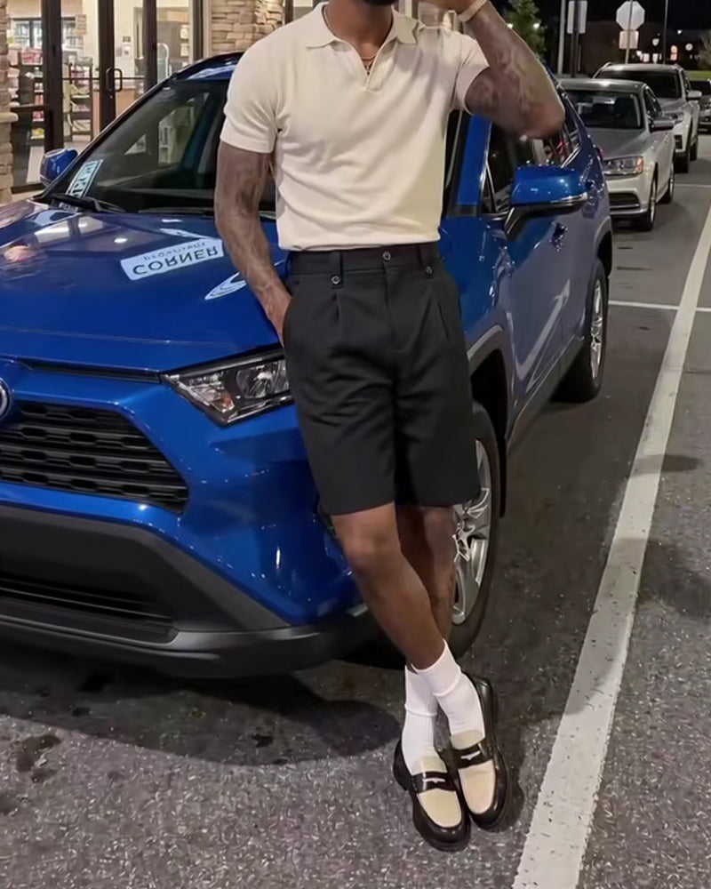 Shorts Lässig Vielseitig Herren Anzug