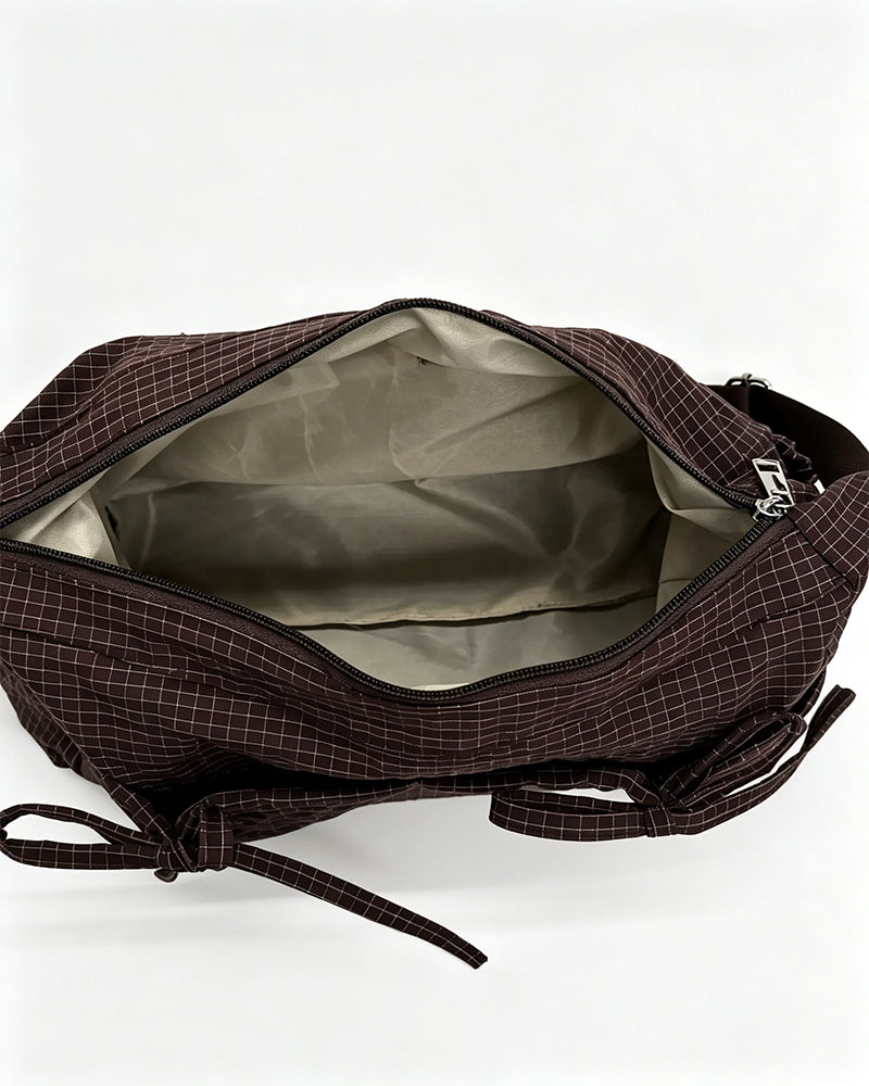 Tasche Schleife Karo Crossbody