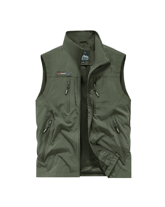 Zeitbegrenzter Sale – 50 % Rabatt🔥🧥 Übergroße Sleevelose Westenjacke Für Herren Mit Taschen
