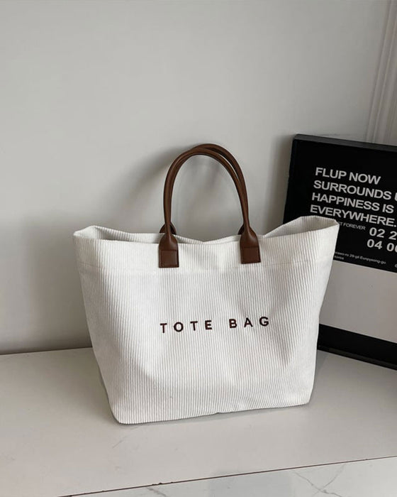 Tasche Buchstabendruck Tote