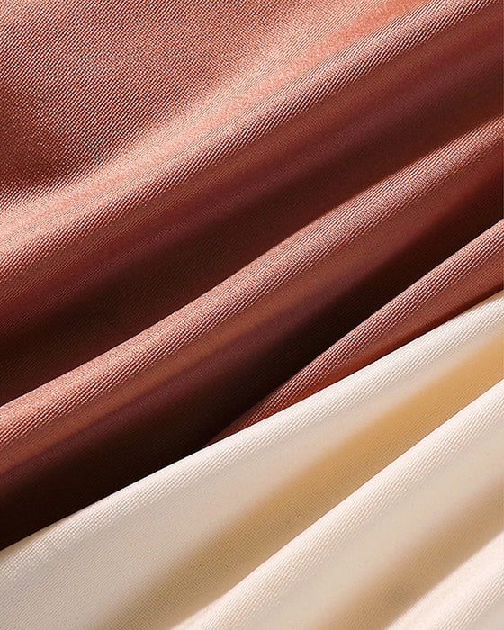 Damen hohe Taille Eisseide Satin nahtlose sexy Slip mit Po-Lift und Bauchkontrolle