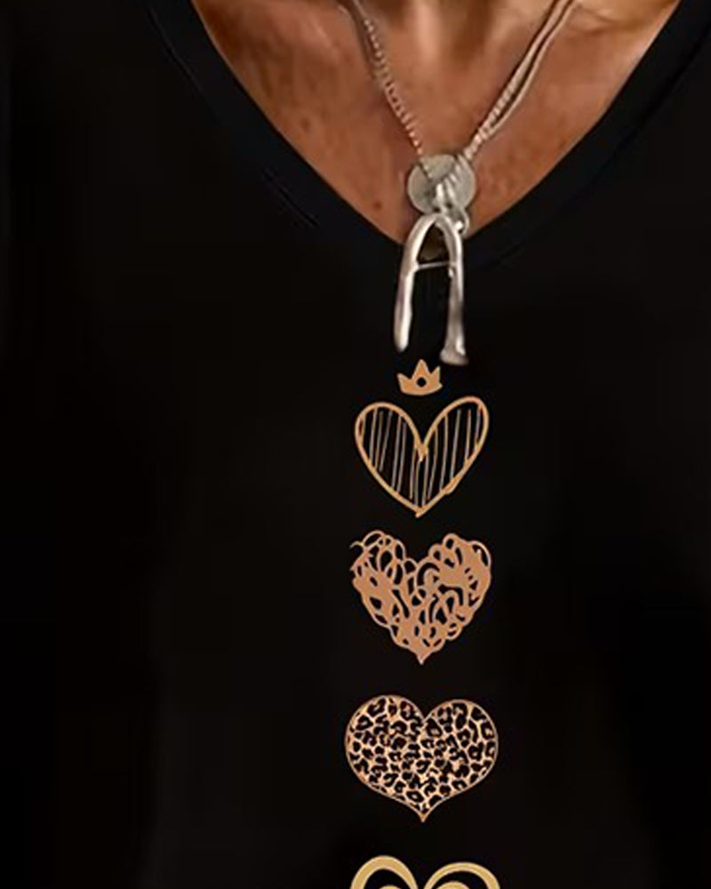 V-Ausschnitt Herzförmiges Top