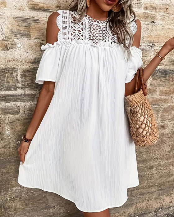Kleid Ausschnitt Off-Shoulder Kurz