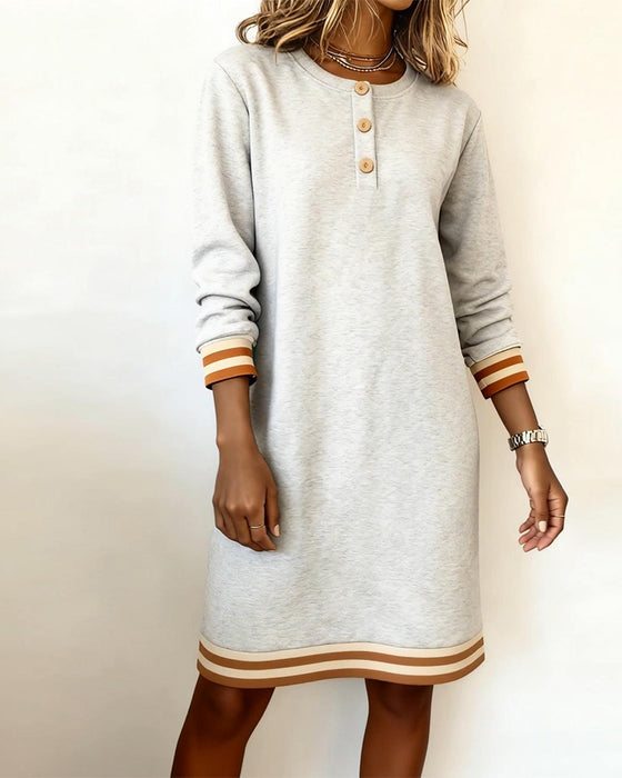 Kleid Kontrastfarbe Mode