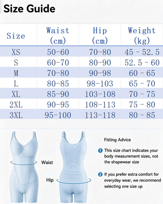 Kühlender Bauchkontroll Po-Lift Shapewear Bodysuit