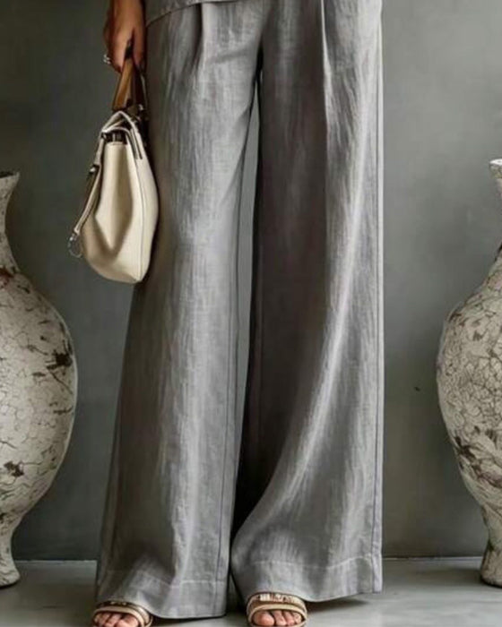 Set Ein Schulter Asymmetrisch Breites Bein Hose