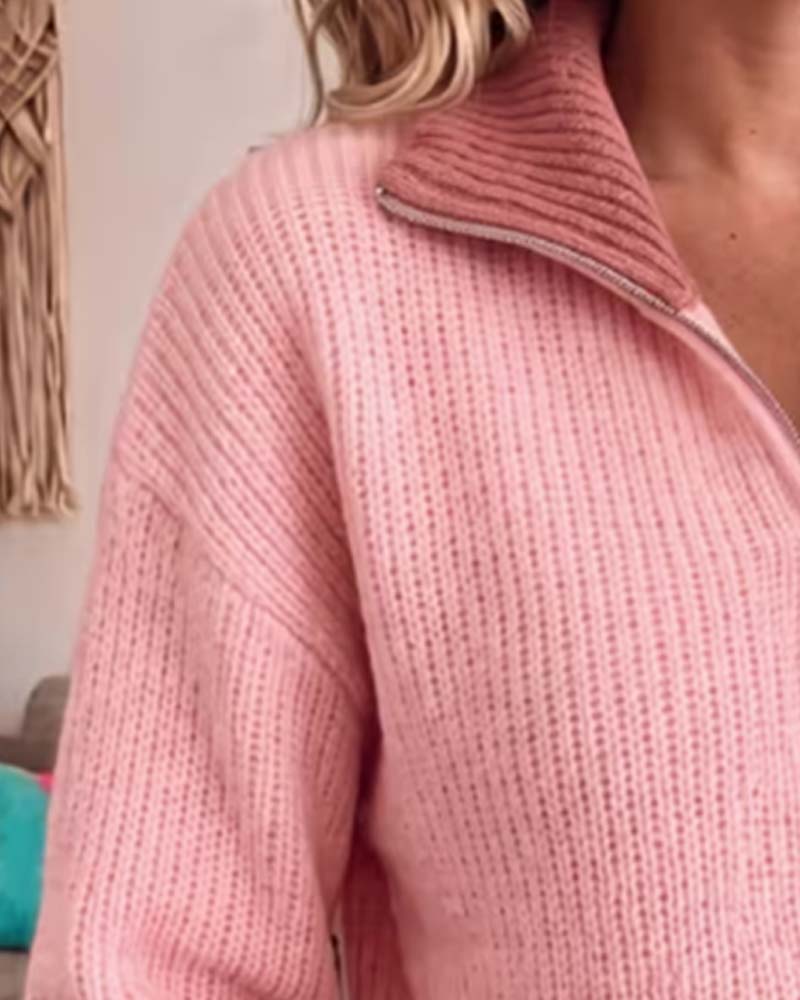 Pullover Langarm Reißverschluss