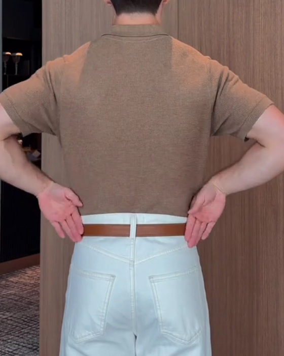 Herren-T-Shirt Mit Weiter Passform Und Lässigem Polokragen