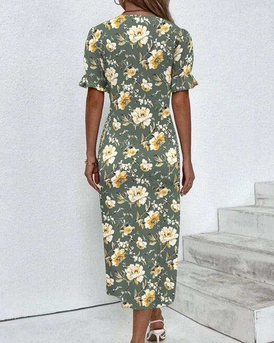 Kleid V-Ausschnitt Elegant Pendler