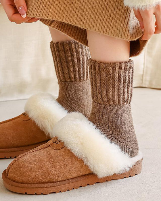 Damen-Merinowoll-Stiefelsocken